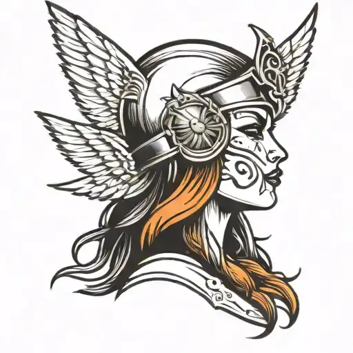 Valkyrie With Her Head In Her Hand Valkyrie Has A Mask In Place Of Her Face