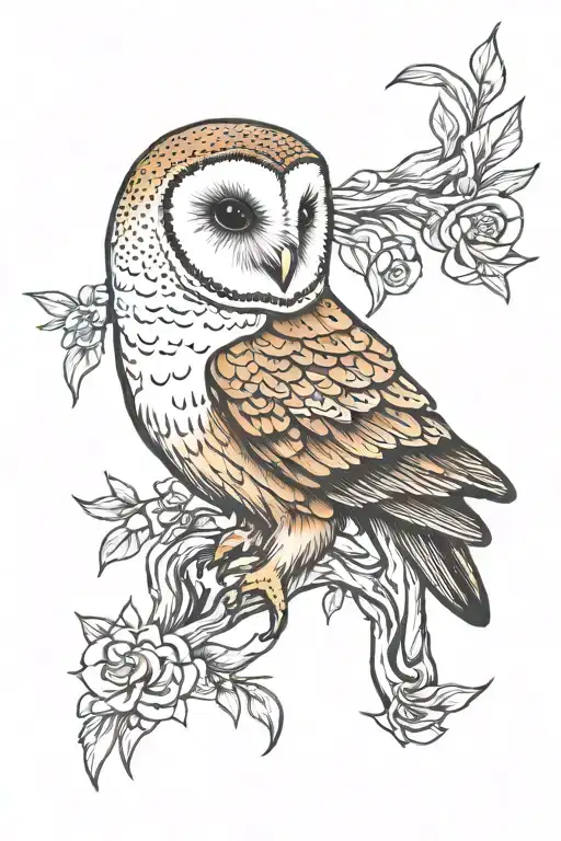 Barn Owl Wearing Glasses