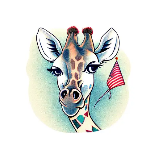 Cartoon Baby Giraffe