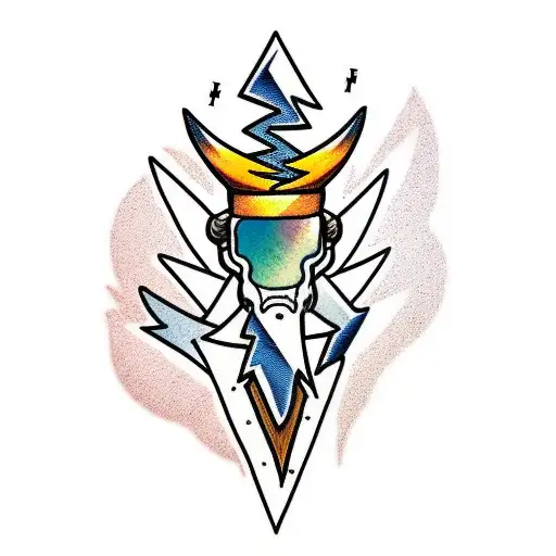 Cowboy Riding A Lightning Bolt