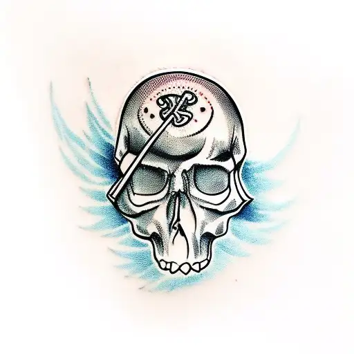 Bird Holding A Human Skull