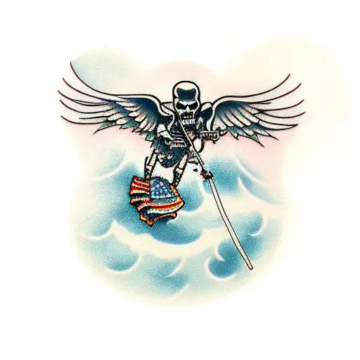 Grim Reaper Parachuting