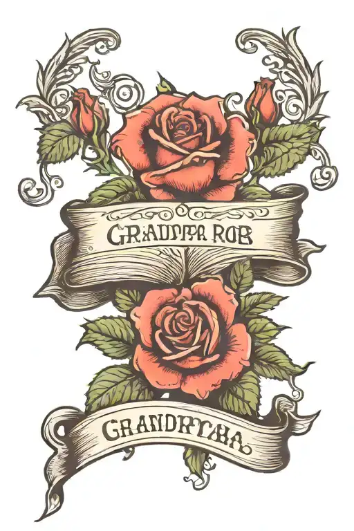 Rose With Bible Verse And The Name Grandpa Rob On It