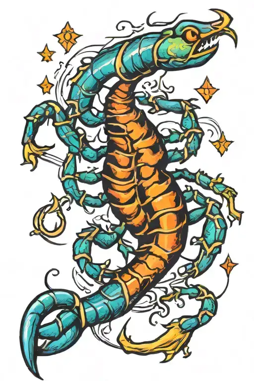 Scorpio Sign Colored