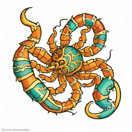 Scorpio Sign Colored