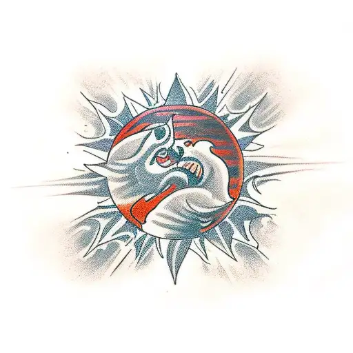 God Mars With Black Sun Background