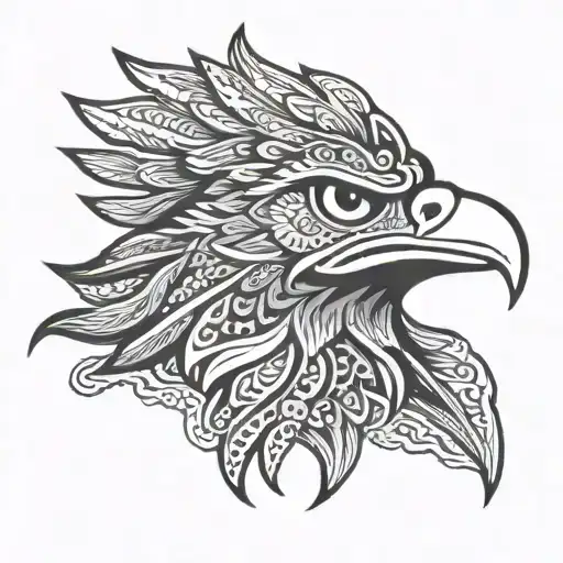 Polynesian Eagle Head