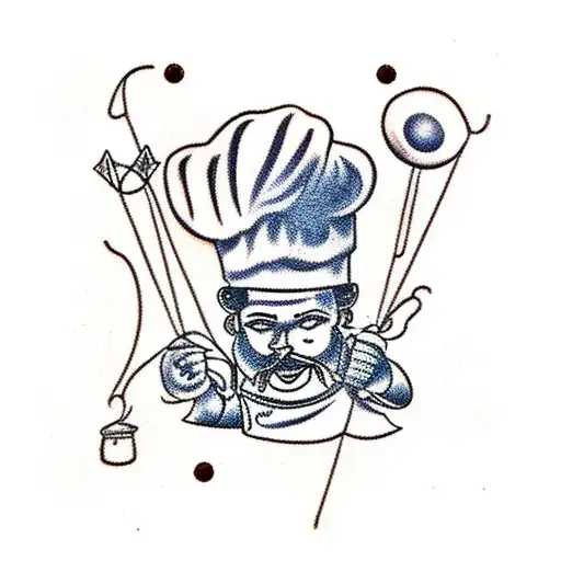 A Chef Constructing A Kite Out Of Jewelry