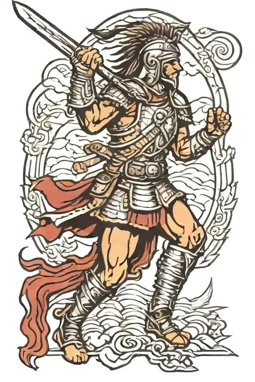 Warrior On A Battlefield