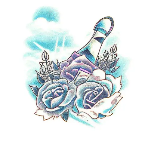 Create A Girly Tattoo With Mountians And 20 Tally Marks Along The Bottom