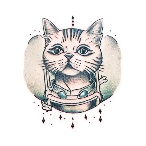 Cat Looking Into A Puddle