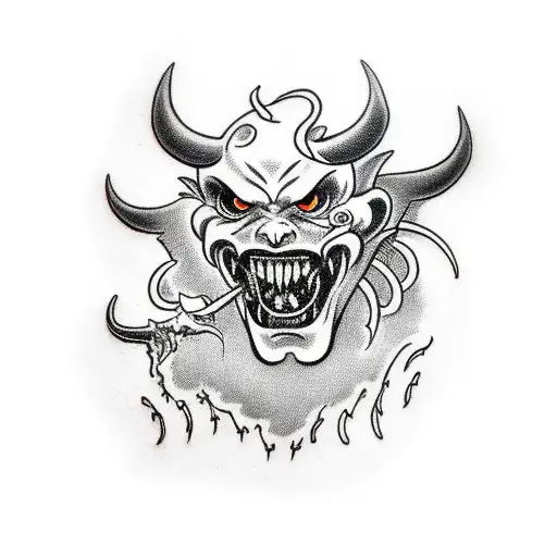 Demon With Split Tongue