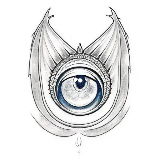 Dragon Eye Sketch On A Brush