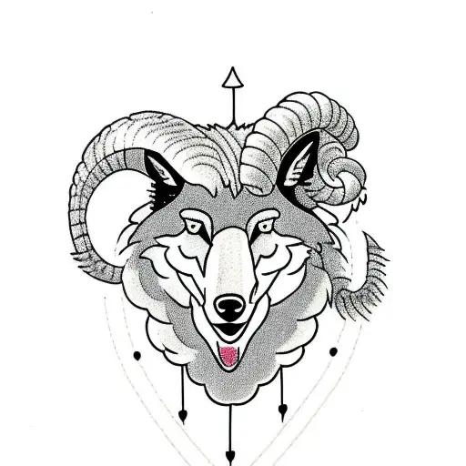 Wolf Tree Sheep And Woman