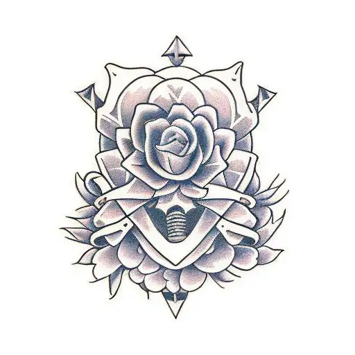 Forever Sign With Flowers And Dragon Fly