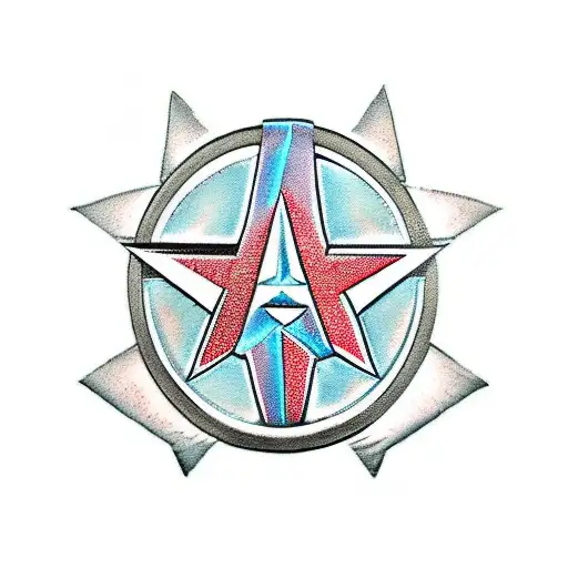 An Clothing Iron With The Marvel Avengers Logo On It