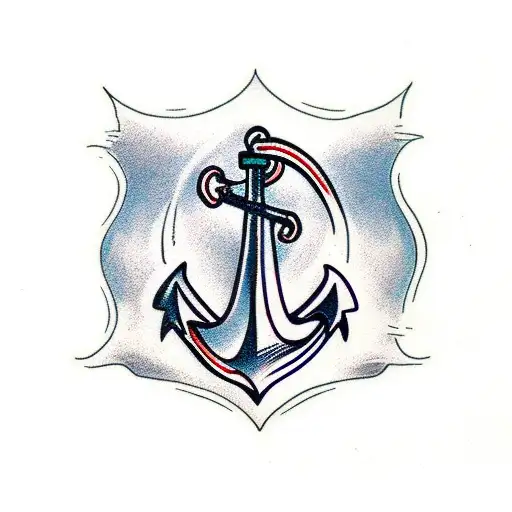 Anchor Connected With A Fork & Knife