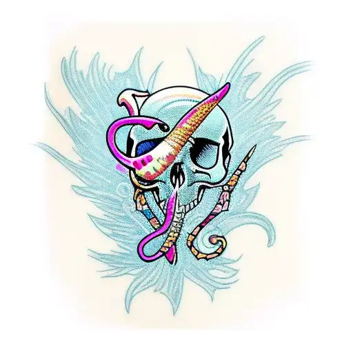 Paisley Skull Flamingo