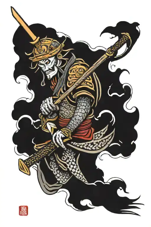 Scales Death Space Japan With Samurai