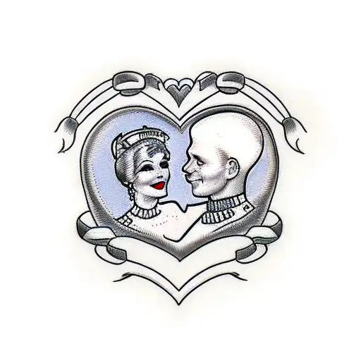 Mom And Dad In A Heart