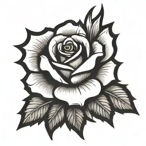 Candle Burning Rose Surrounded