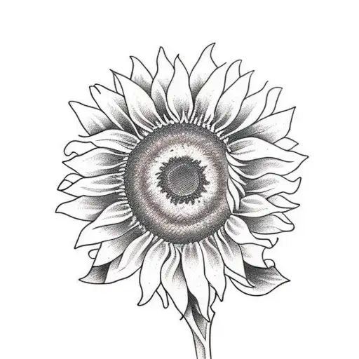 Sunflower With Words In The Stem