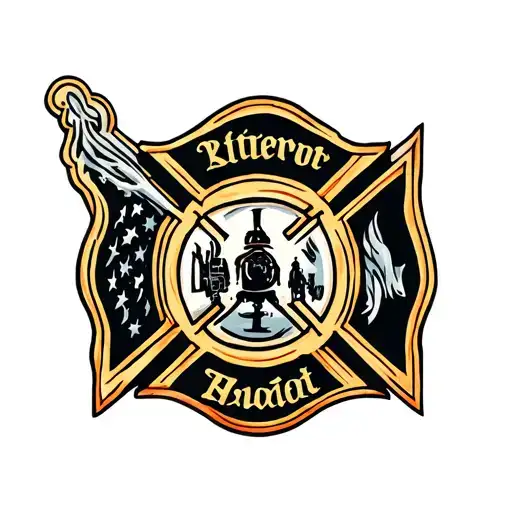 Firefighter Symbol With Names Incorporated