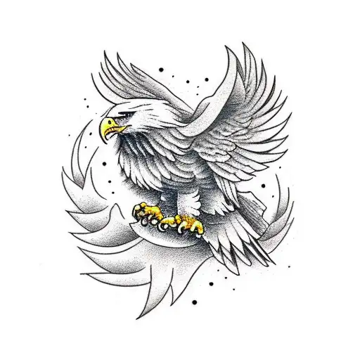 Eagle Design With The Upper Body