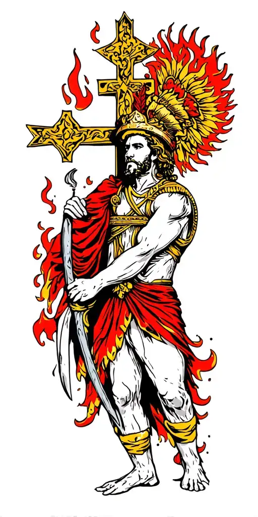 St Florian Cross Australian Bushfire