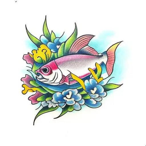 Fish With Flowers Growing From It