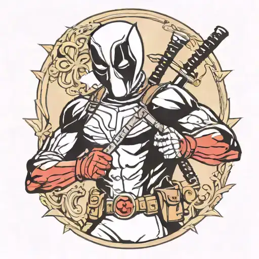 Deadpool Black White