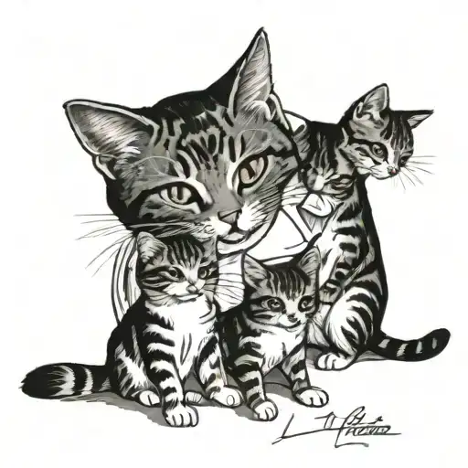 A Cat Nurse Caring For A Group Of Smaller Cats In A Hospital Setting