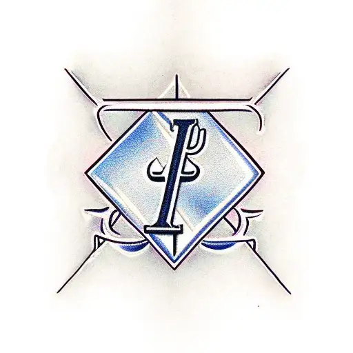 Diamond With 2 Letters J Inside