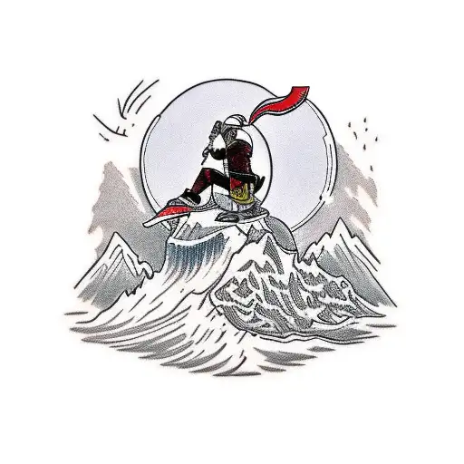 A Captain On Top Of A Mountain