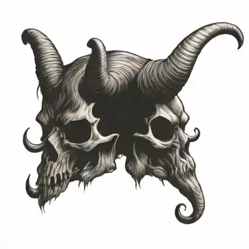 Baphomet Skull Goat Skull