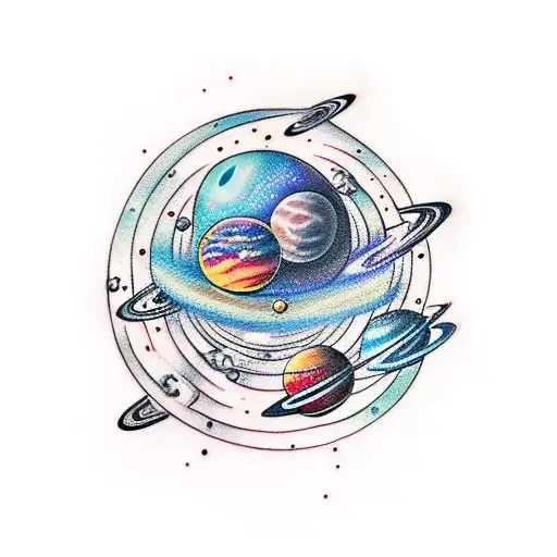 Galaxy Planets Space Eternity