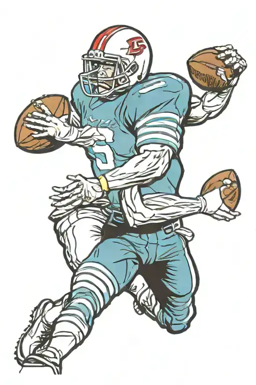 Football Player Holding
