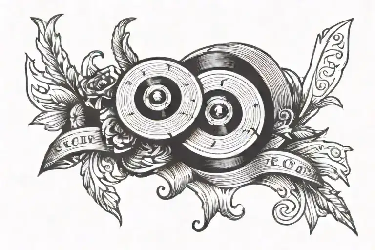 The Word Record With A Broken Record In Place Of The O