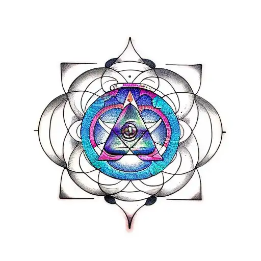 Tantric Symbol Sacred Geometry Moon Cycle Full Sleve