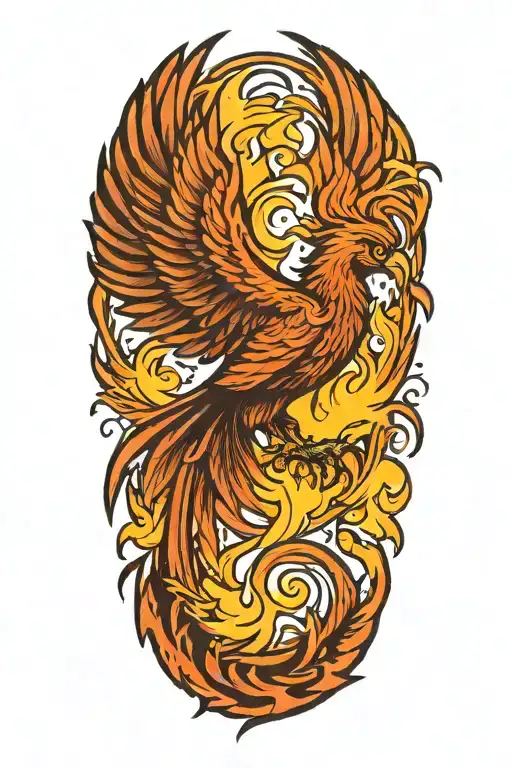 Phoenix Bird With Fire