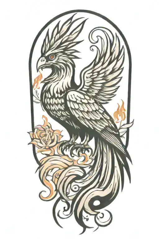 Phoenix Bird With Fire