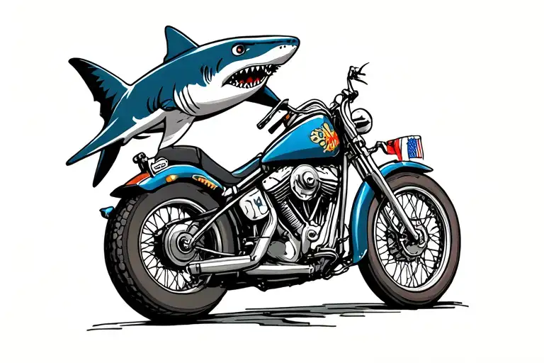 Shark And Motorcycle