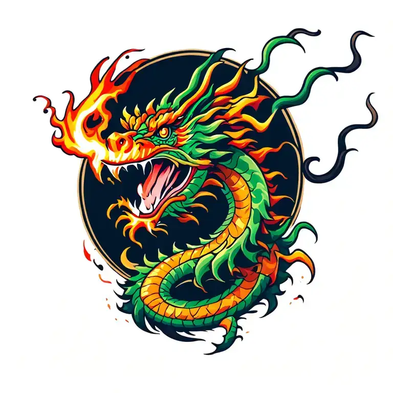 Yakoza Style Dragon Breathing Fire