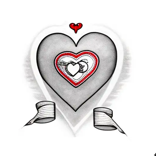 Heart-shaped Globe With A Heart Monitor Line Showing A Spike And The Words 'God Saved Me'