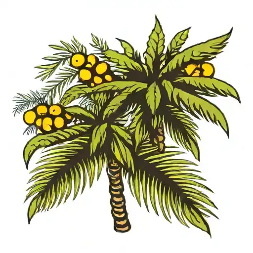 Palm Tree And Olive Branch