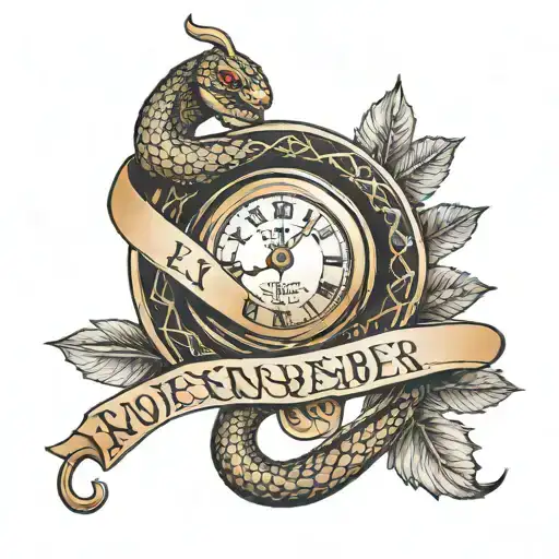 Roman Numerals Of November 1St 2023 Wrapped Around Snake