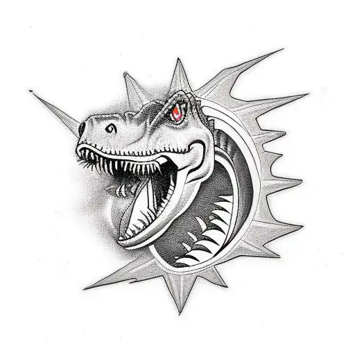 Four Cartoon Dinosaurs With Accessories