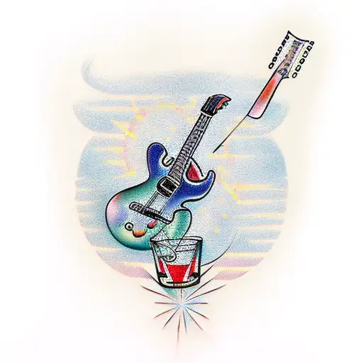 Chemistry Guitar Tattoo
