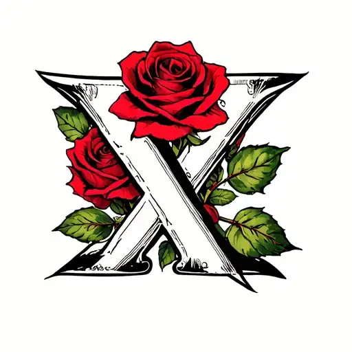 Rose With The Letter X