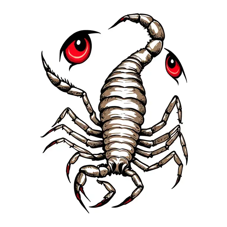 Scorpion Black And Red Eyes